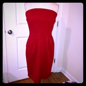 Like new Red Strapless Express Dress